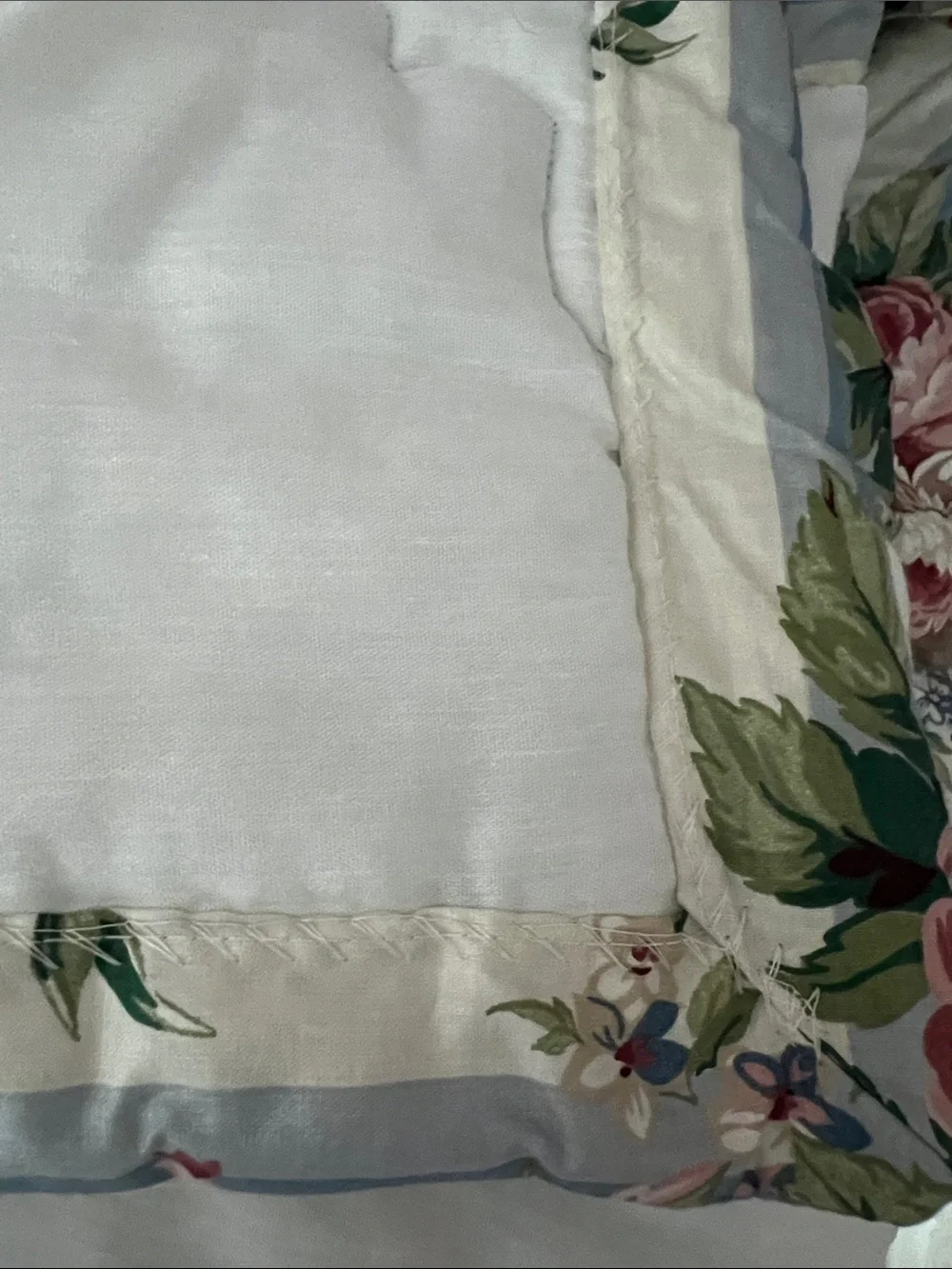 Ethan Allen Custom Bedding Shams Floral Strip Victorian Cottagecore Shabby Chic